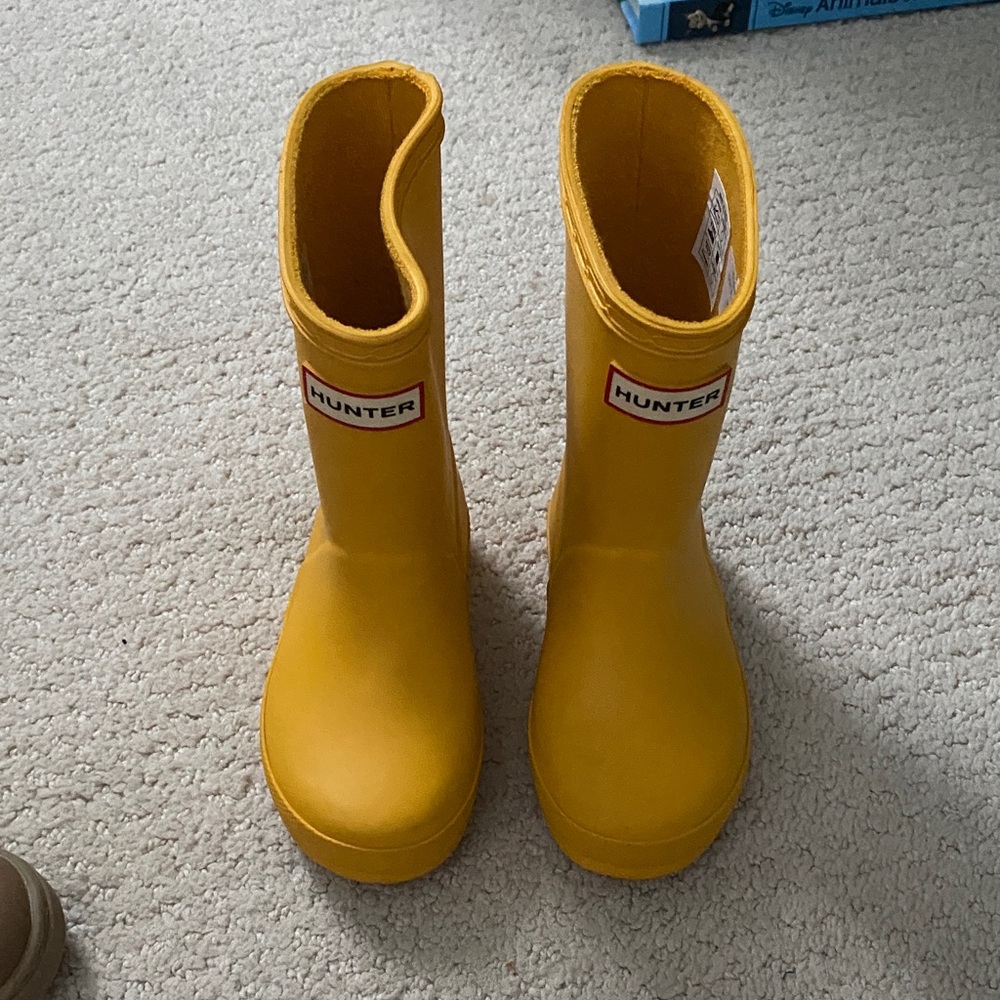 Kids Hunter Classic Yellow Boots - US 7